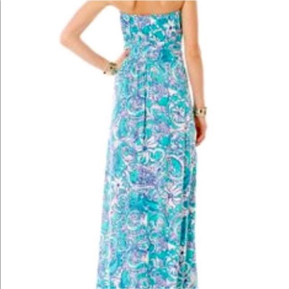 Lilly Pulitzer Strapless Holbrook Montauk Maxi Dress XS - Picture 2 of 8